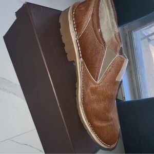 Uwezo Men's Brown Slip-On Casual Comfort Shoe with Fur Texture, Round‎ Toe